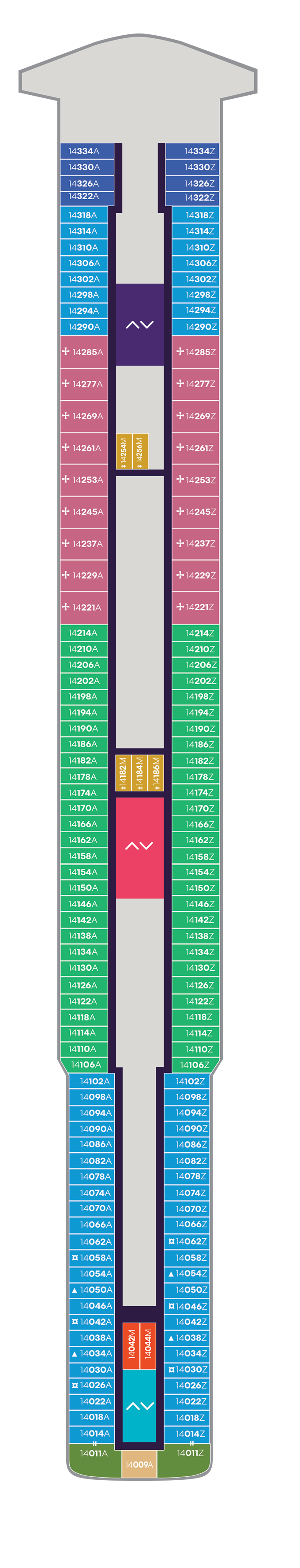 Resilient Lady – Deck Plans - Planet Cruise